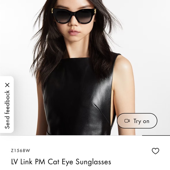 Louis Vuitton Black Cat Eye Sunglasses Modern Design - Picture 1 of 4